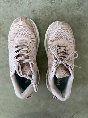 Hoka One One Women's Light Pink Mesh Sneakers